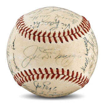 1948 New York Yankees Team Signed American League Baseball With 23 Signatures